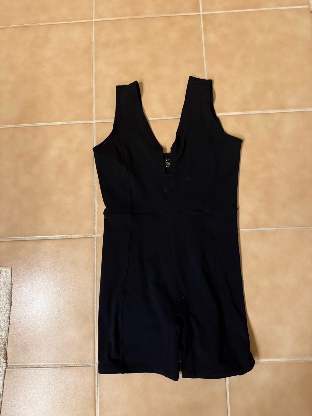 Black Sleeveless V-Neck Playsuit